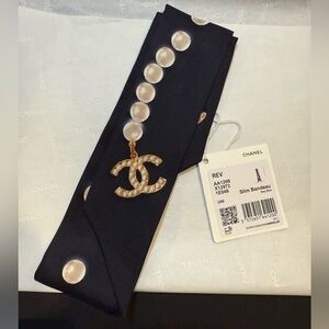 Chanel Twilly/Slim Bandeau Navy Blue